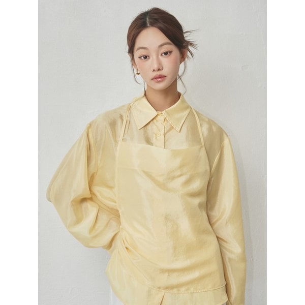 Halter Wrap Solid Shirts Set_5color