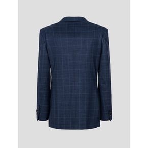 [COUTURE] LORO PIANA 원단 울 체크 수트 재킷  블루 (RX3201RP3P)