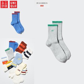 재팬 x JW 앤더슨 자수 로고 양말 남녀 공용 2컬러 485172