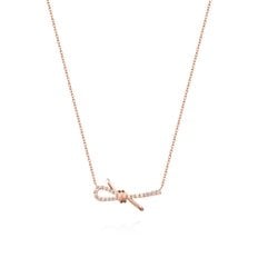 Love Knot 14K 큐빅 목걸이 SA24C20T