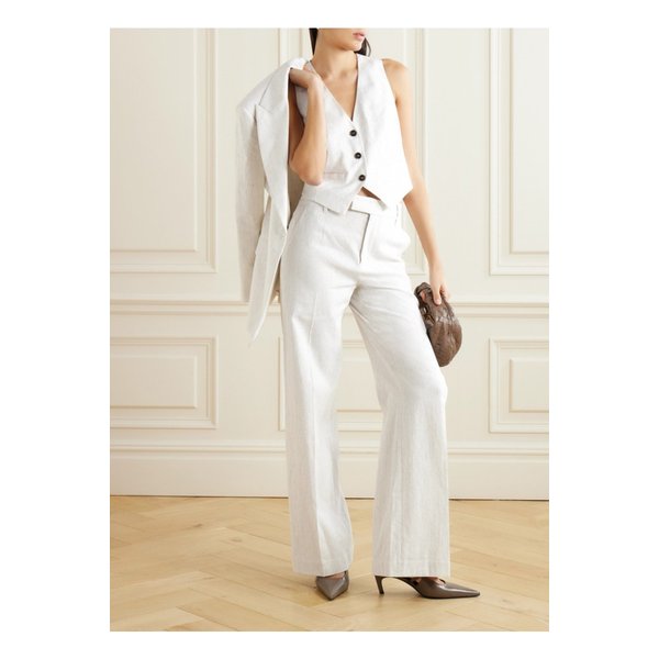 브루넬로쿠치넬리 핀스트라이프 리넨 혼방 베스트 화이트 1647597333333895