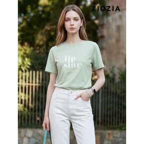 [ZIOZIA W] 여성 레터링 그래픽 반팔티 A (AFC2TR1101_A)