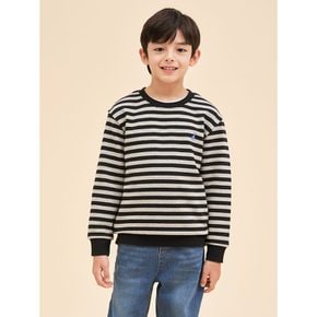 *시즌오프30%*[BEANPOLE KIDS] 스트라이프 스웨트 셔츠  블랙 (BI4141U085)