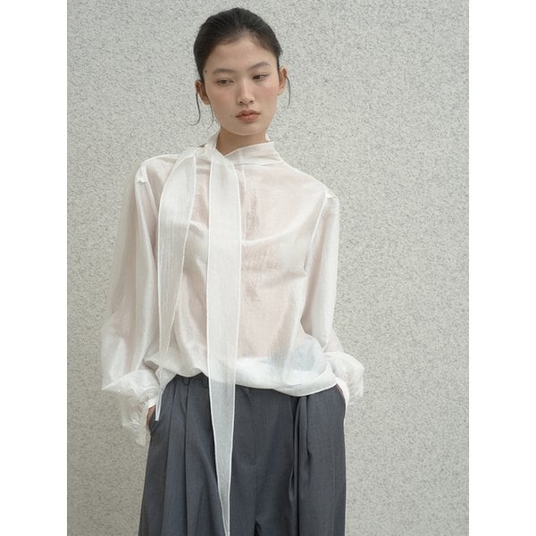 Scarf Blouse - [Ivory]