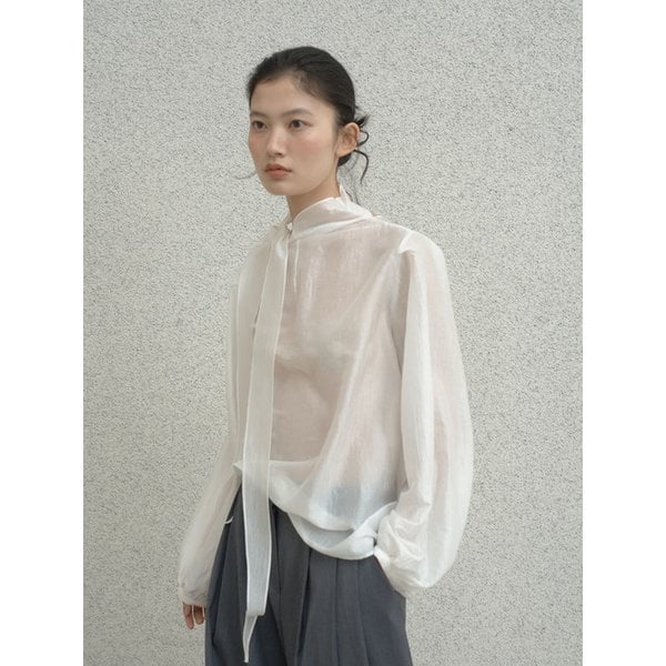 Scarf Blouse - [Ivory]