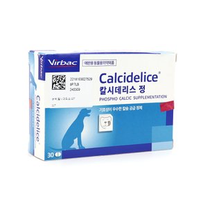 버박 칼시데리스 강아지 반려견 동물병원 칼슘영양제 30정 Calcidelice