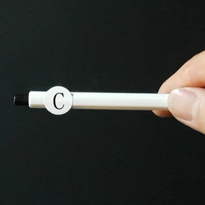 발롱  15mm 영문 이니셜 특수문자 한글 한자 흰색 의류 제품 사이즈 스티커