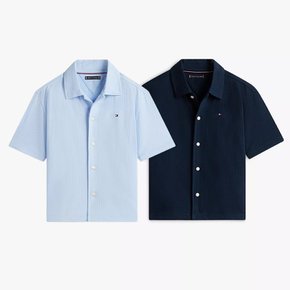 키즈 시어서커 반팔 셔츠 2컬러 여성 여름 남방