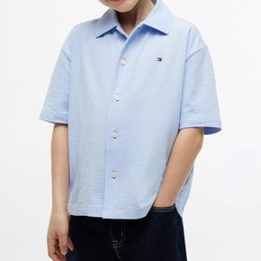 키즈 시어서커 반팔 셔츠 2컬러 여성 여름 남방