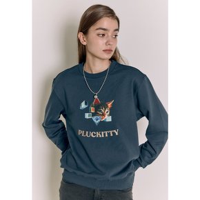 Gem in dream cube print sweatshirt light navy Unisex