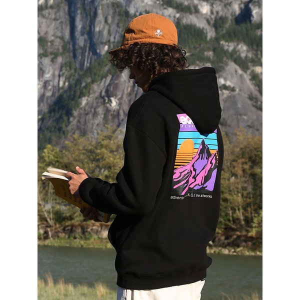 [플루크  레인보우 선셋 후드티셔츠 FHT2008 / 4color W