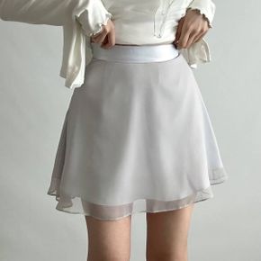 발레핏 쉬폰 밑단 시스루 여리여리 미니 봄 스커트 4color _P420402079