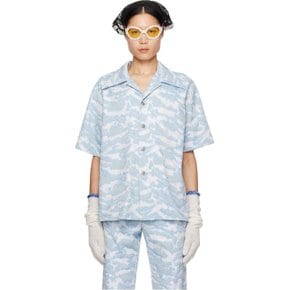 SSENSE 익스클루시브 블루 & 화이트 셔츠 M1024D20 POWDER BLUE