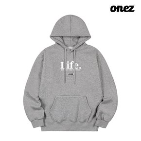 원즈 OZ 기모 후드티 LIFE (OZ187) 그레이