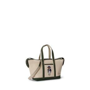 여성 폴로 베어 캔버스 미니 쇼퍼 토트(WAPOBAG0G620537101)