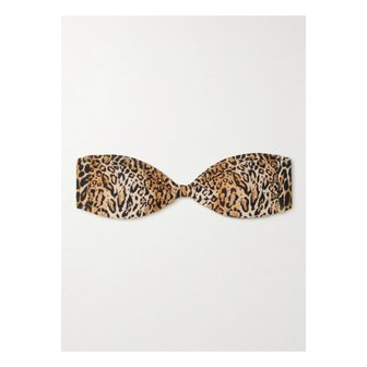 멜리사 오다바시(MELISSA ODABASH) 멜리사 오다바시 카타니아 개더 레오파드 프린트 방도 비키니 탑 1647597352552485