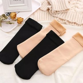 융털 기모양말 수면 부드럽고 따뜻한 겨울 무지 발열 발목 밍크