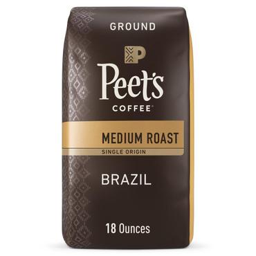  [해외직구] Peets Coffee 피츠커피 싱글 오리진 브라질 미디엄 로스트 그라운드 커피 510g