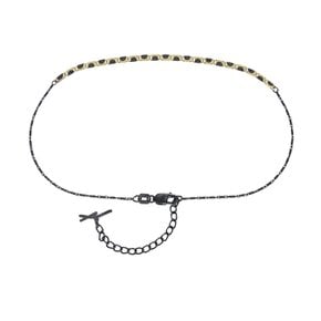 루마카 옐로블랙 앵클리스 25cm, Lumaca Yellow&Black Anklet 25cm, 14k yellow gold, black gold