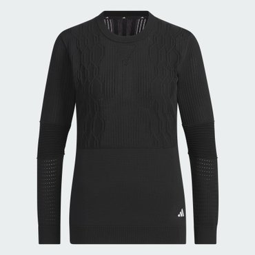 아디다스골프 2024 S/S Women Golf 프라임니트 그라데이션 패턴 긴팔 크루넥 풀오버 IN6609 (블랙)