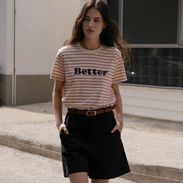노운베러 Better printed stripe T-shirt_[3color]