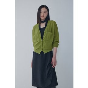 [보브]  백 레터링 브이넥 가디건  7156350006
