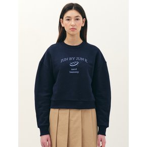 merci crop sweatshirt_navy