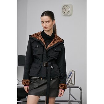 에고이스트 [시흥점] 여성 레오파도 안감 퍼 캐주얼 미들점퍼 (ER4WZ560)