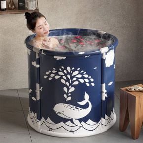 강아지접이식욕조 히노끼욕조 원터치 접이식 1인 욕조 간이 이동식 미니 반신욕조 이동욕조 깊은욕조