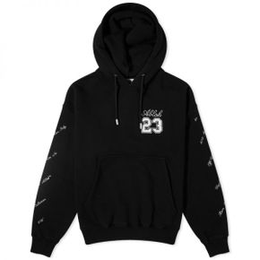 23 Abloh 팝오버 후디 후드 - 블랙  화이트 OMBB085S24FLE0111001