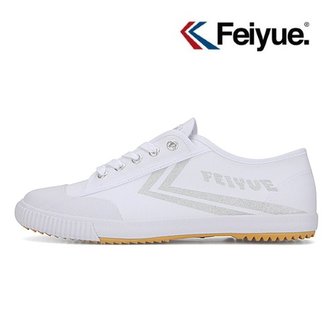 페이유에 FE LO 1920  WHITE CANVAS W  SILVER METALLIC LOGO & CHEVRON FU100168