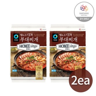 청정원 호밍스 햄&고기 듬뿍 부대찌개 600g x 2