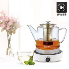 이탈리아노 커피 앤 티포트 인덕션용 내열 유리 차망 주전자 티주전자 1.8L