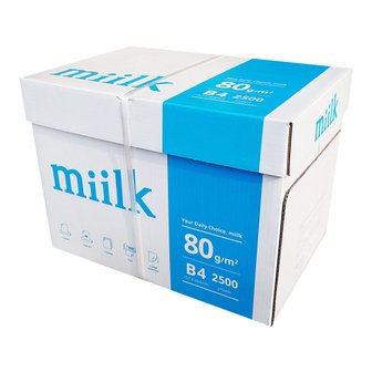 miilk 밀크 B4용지 B4 복사용지 80g 2500매 1BOX