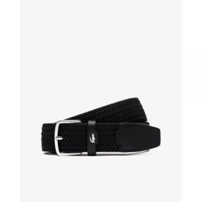 5018511 Lacoste Braided Elastic Belt - Noir