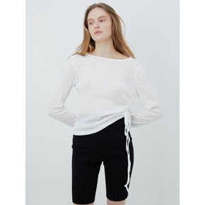 drawstring ballet long sleeve (white)