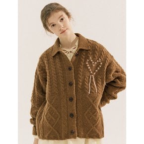 Snug Love Wool Knit Cardigan_Brown