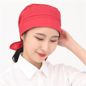 레드망사두건 서빙모자 주방위생모자 식당 조리용두건