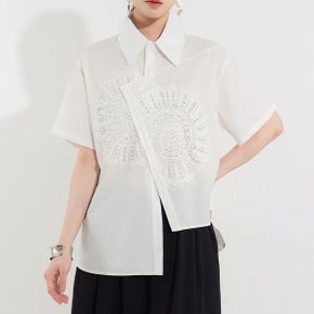 로우렛 진주 레이스 반팔셔츠_P432525773