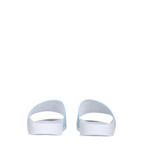 SS21 Giuseppe Zanotti Flat Shoes SLIDE SANDALS WITH LOGO BABY BLUE RS90059_030