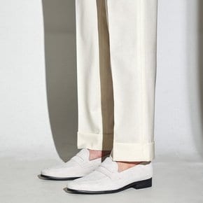 Luce_Penny Loafers White suede / ALC027