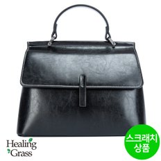 [여주점] [스크래치] 소가죽 심플 베이직 크로스 데일리 핸드백 (블랙) HGLH2876BK-S