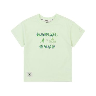 캉골키즈 NYBG 레터링 그래픽 숏슬리브 티  QB 0419 민트