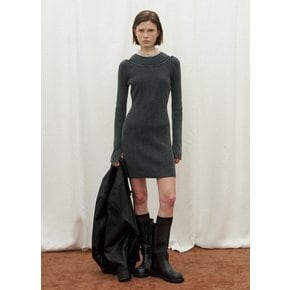 (OP-6220)LAYERED KNIT DRESS