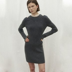 (OP-6220)LAYERED KNIT DRESS