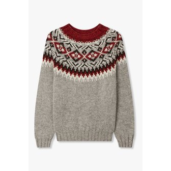 MAN ON THE BOON [HARLEY OF SCOTLAND] 페어아일 모크넥 스웨터 4715313214001