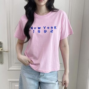 H스타일(DK)1892뉴욕실켓티 여름 여성 반팔 티셔츠 라운드