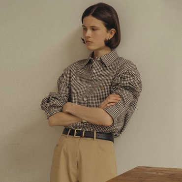 노운베러 Chestnut check shirt_Brown