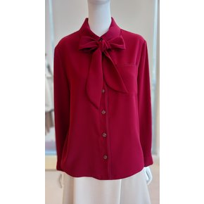 [여주점] [더 아이잗] 여성 기하학 프린트 타이  블라우스(IPAA0BL011)