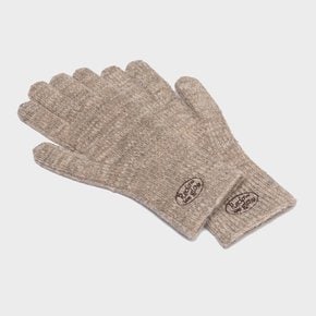 KNIT LOGO GLOVE OATMEAL